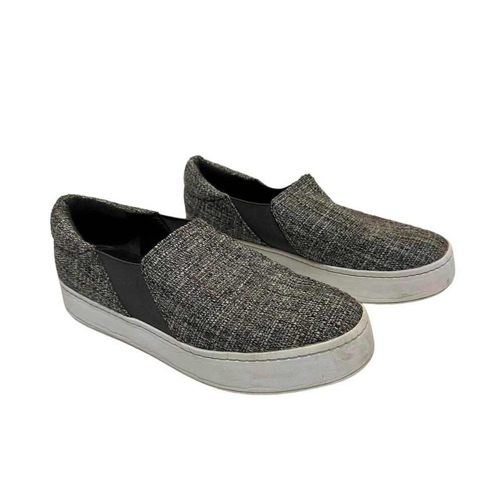 Vince Women's Gray Tweed Platform Slip-on Sneakers Shoes Size‎ 11M